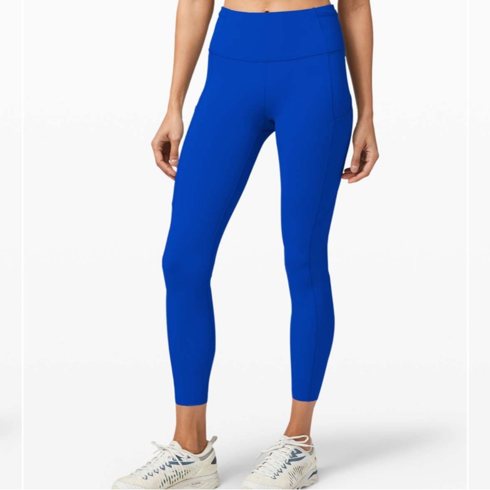 Lululemon fast and free high-rise 25” cerulean blue